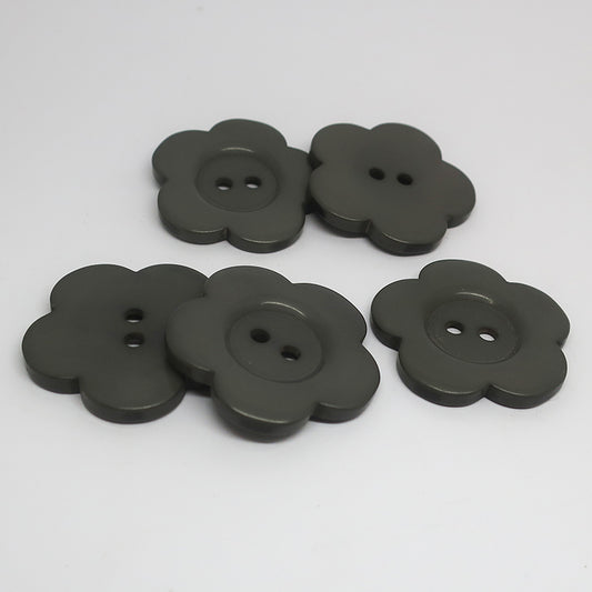 Lot de 5 boutons en acrylique en forme de fleur, 35 mm