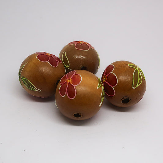 Contas de madeira para macramê