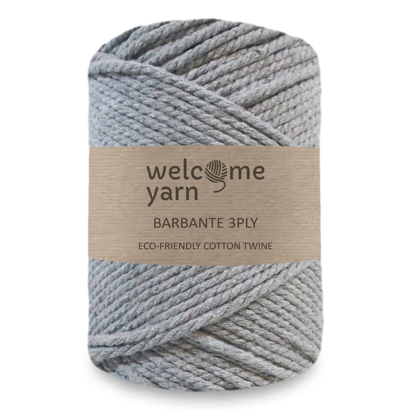 Corde en Coton 3 Brins Gris Foncé