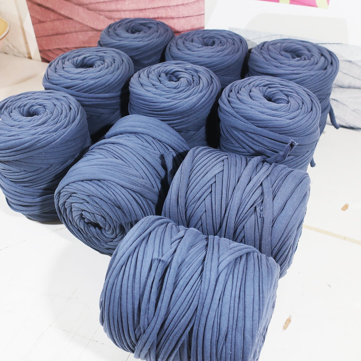 T-shirt Yarn Pack 10x - Dark Blue