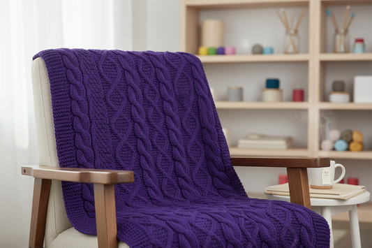 Macramê Rústico Algodão Roxo