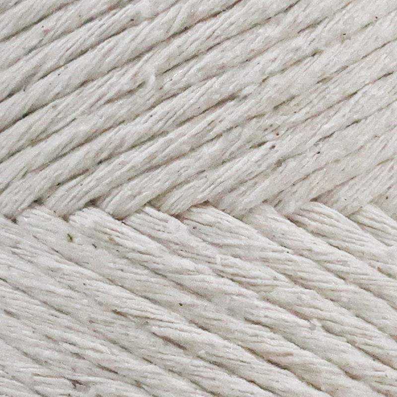 Barbante Yarn XXL Single Twist 4mm - 500g 100m Mottled Natural Ecru Cotton Bobbin
