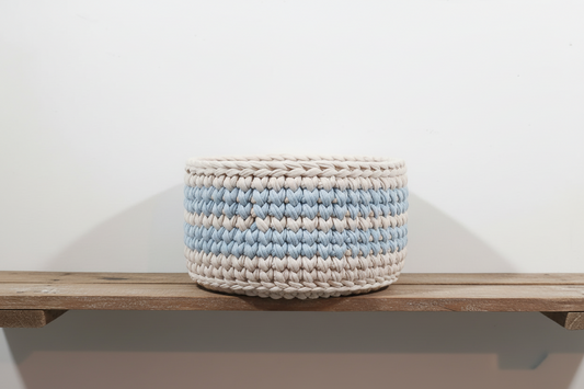 T-shirt Yarn Pack2x - Natural and Blue