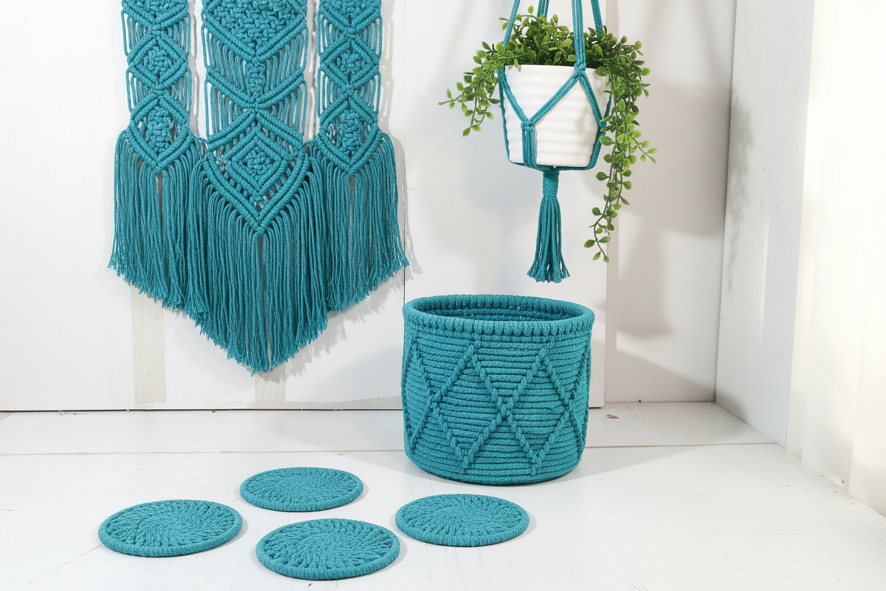 Cordon Coton Turquoise - Cotton Air - 5mm - 600g