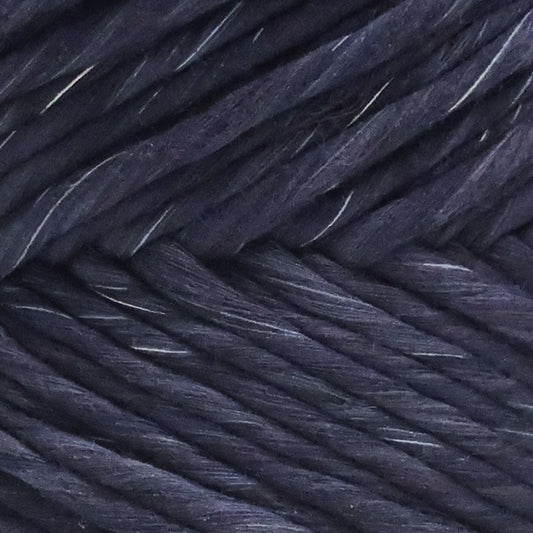 Macramé rustique en coton chiné bleu foncé