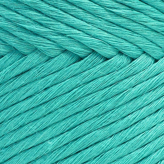 Macramé rustique en coton vert émeraude