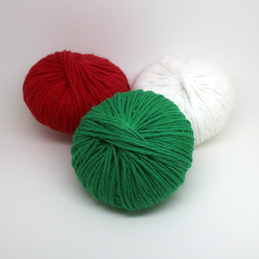Barbante Mini Ball Pack3x Red White Green