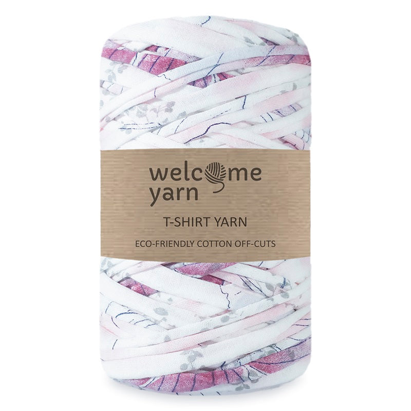 T-shirt Yarn Pink White