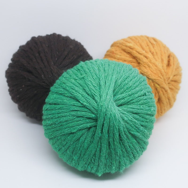 Pacote Mini Bolas Barbante 3x Chocolate Mostarda Verde