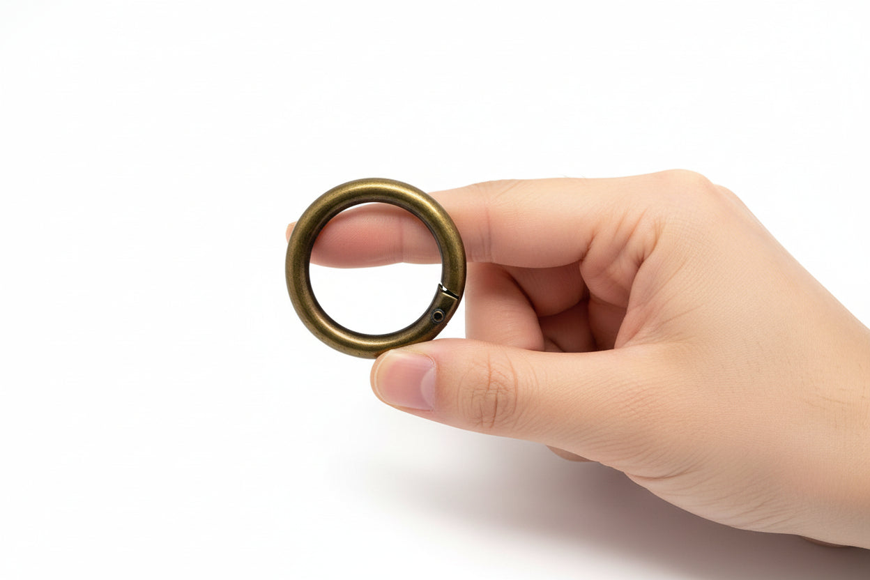 Golden Ring Clasp Metal Closure 40mm for Bags and Straps #24