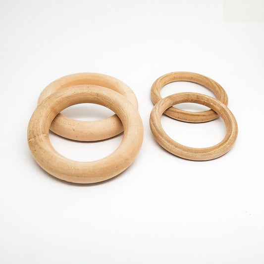 Handcraft Wooden Ring Set – Includes 2×50mm + 2×60mm Rings for DIY Projects #29
