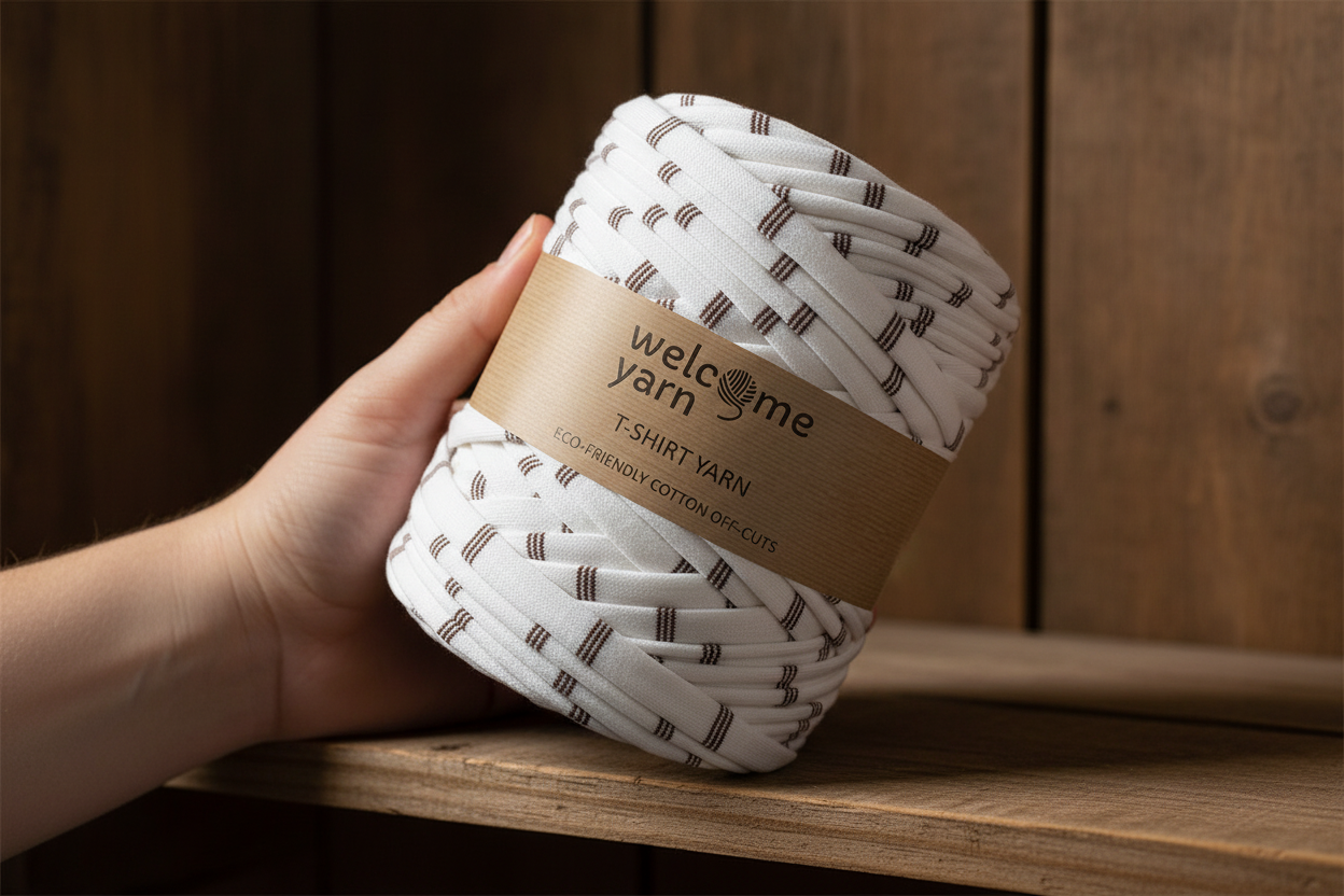 T-shirt Yarn White Stripes