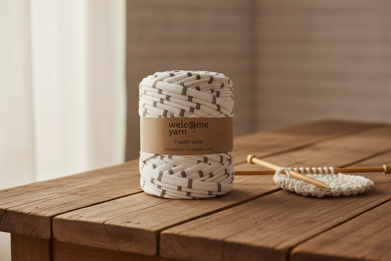 T-shirt Yarn White Stripes