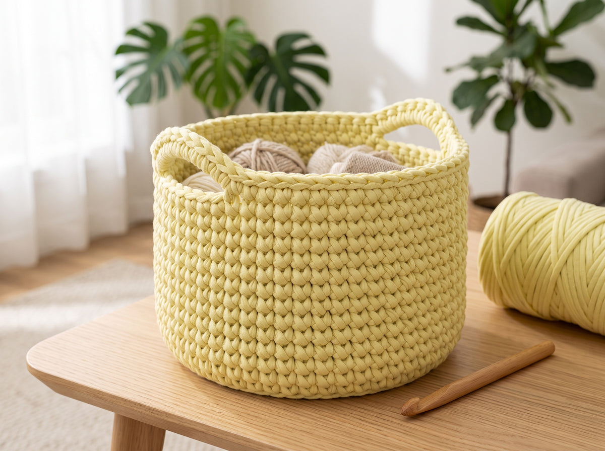 Fio de Malha Eco WelcomeYarn 120m – Amarelo Manteiga Pastel Suave