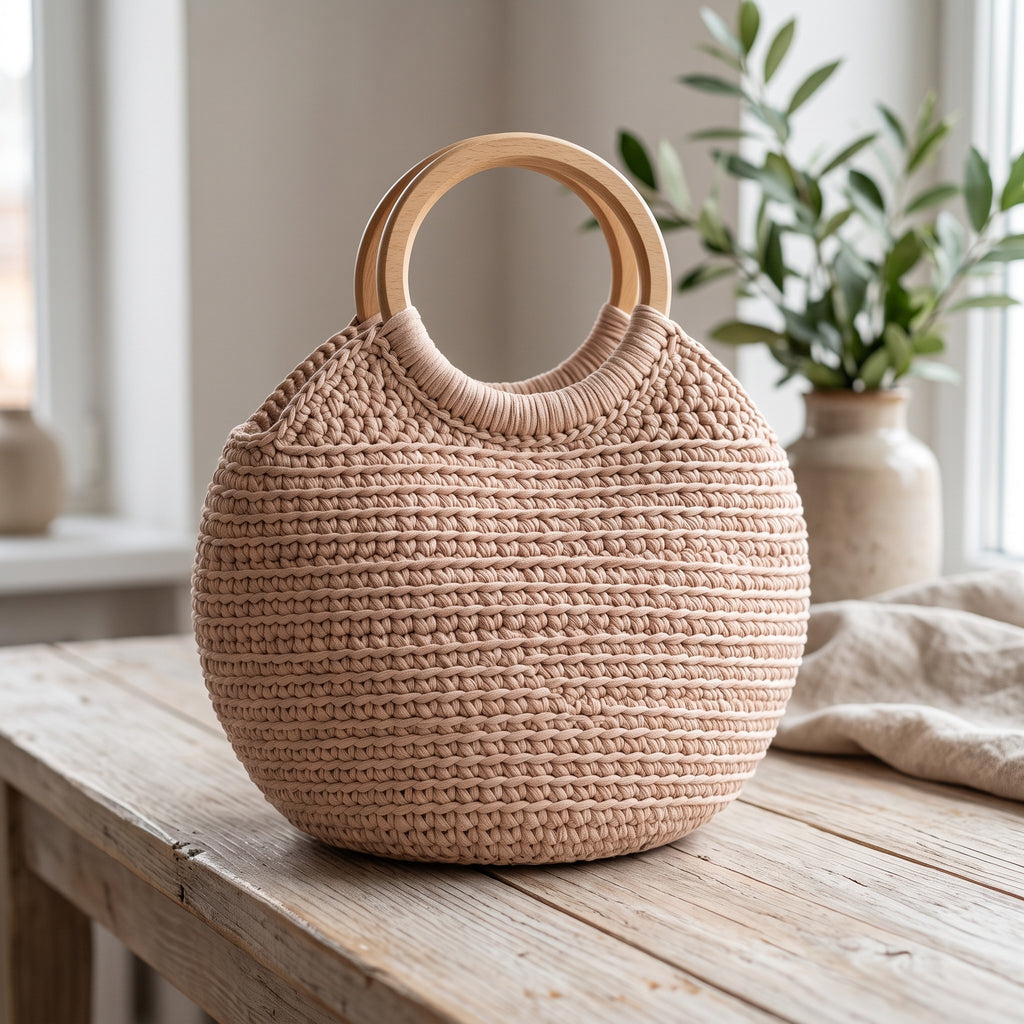 Trapilho Reciclado WelcomeYarn 120m – Bege Areia | Fio de Malha Made in Portugal