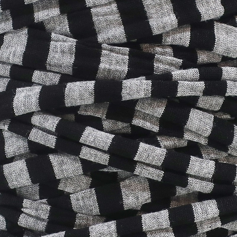 T-shirt Yarn Black and Grey Stripes