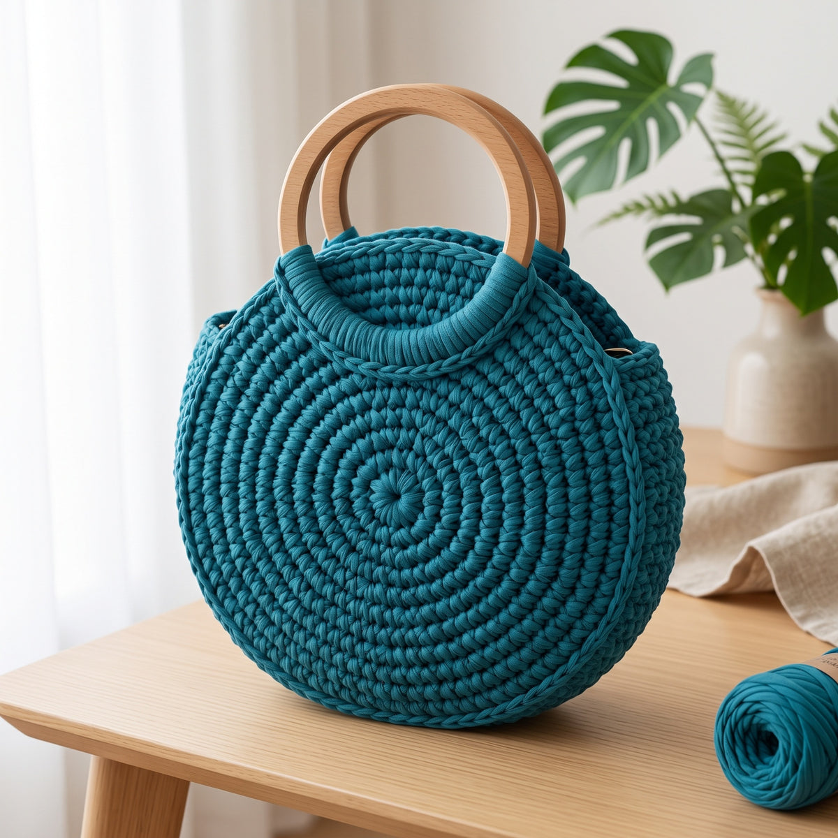 Trapilho Reciclado WelcomeYarn 120m – Verde Petróleo | Fio de Malha Made in Portugal