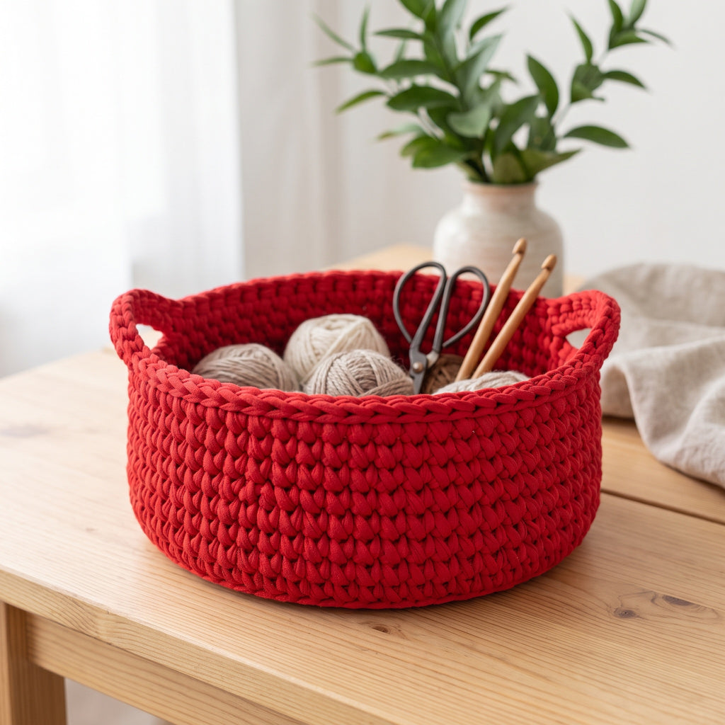 Trapilho Reciclado WelcomeYarn 120m – Vermelho Paixão | Fio de Malha Made in Portugal