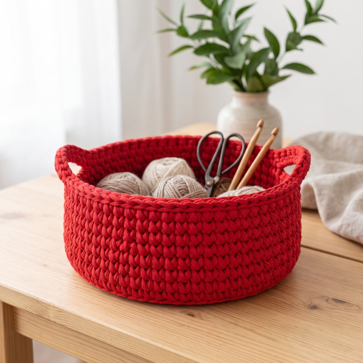 Trapilho Reciclado WelcomeYarn 120m – Vermelho Paixão | Fio de Malha Made in Portugal