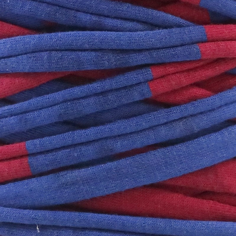 T-shirt Yarn Red Blue Stripes