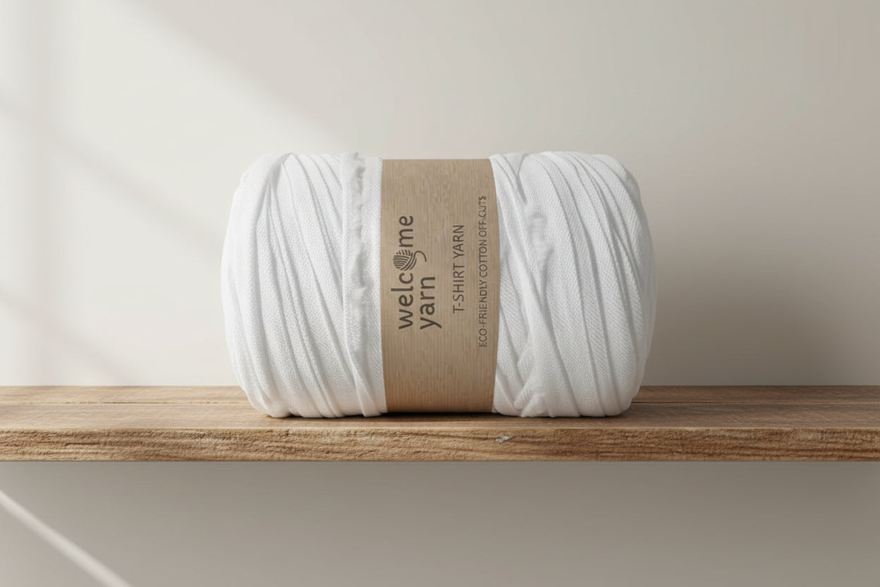 T-shirt Yarn Polo White