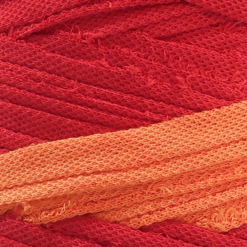 T-shirt Yarn Polo Red Orange
