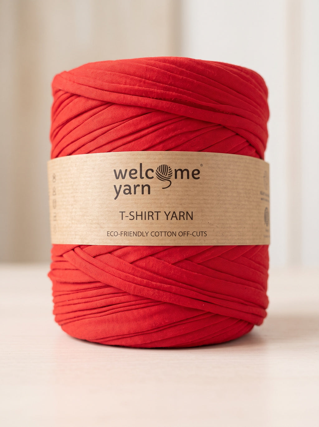 Trapilho Ecológico Welcome Yarn Vermelho – Fio de Malha Residual (120m)