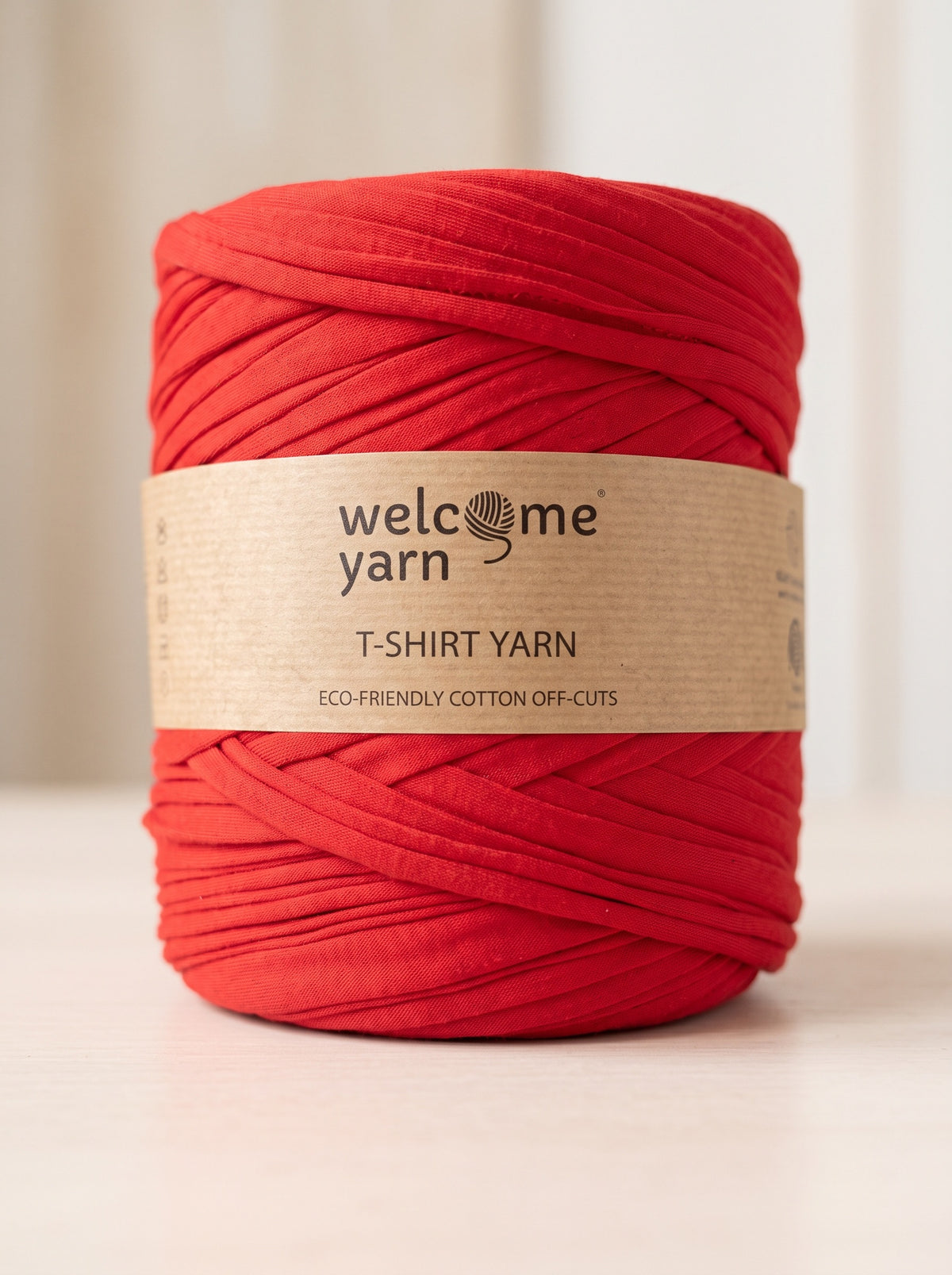 Trapilho Ecológico Welcome Yarn Vermelho – Fio de Malha Residual (120m)