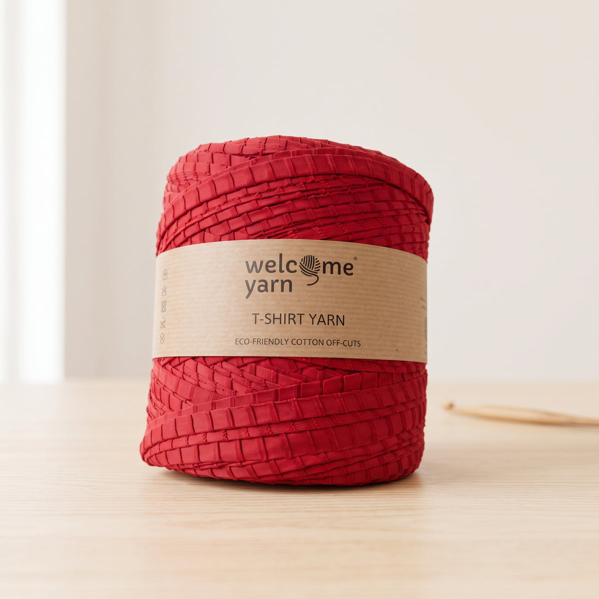 Trapilho Reciclado WelcomeYarn 120m – Vermelho Rubi | Fio de Malha Made in Portugal