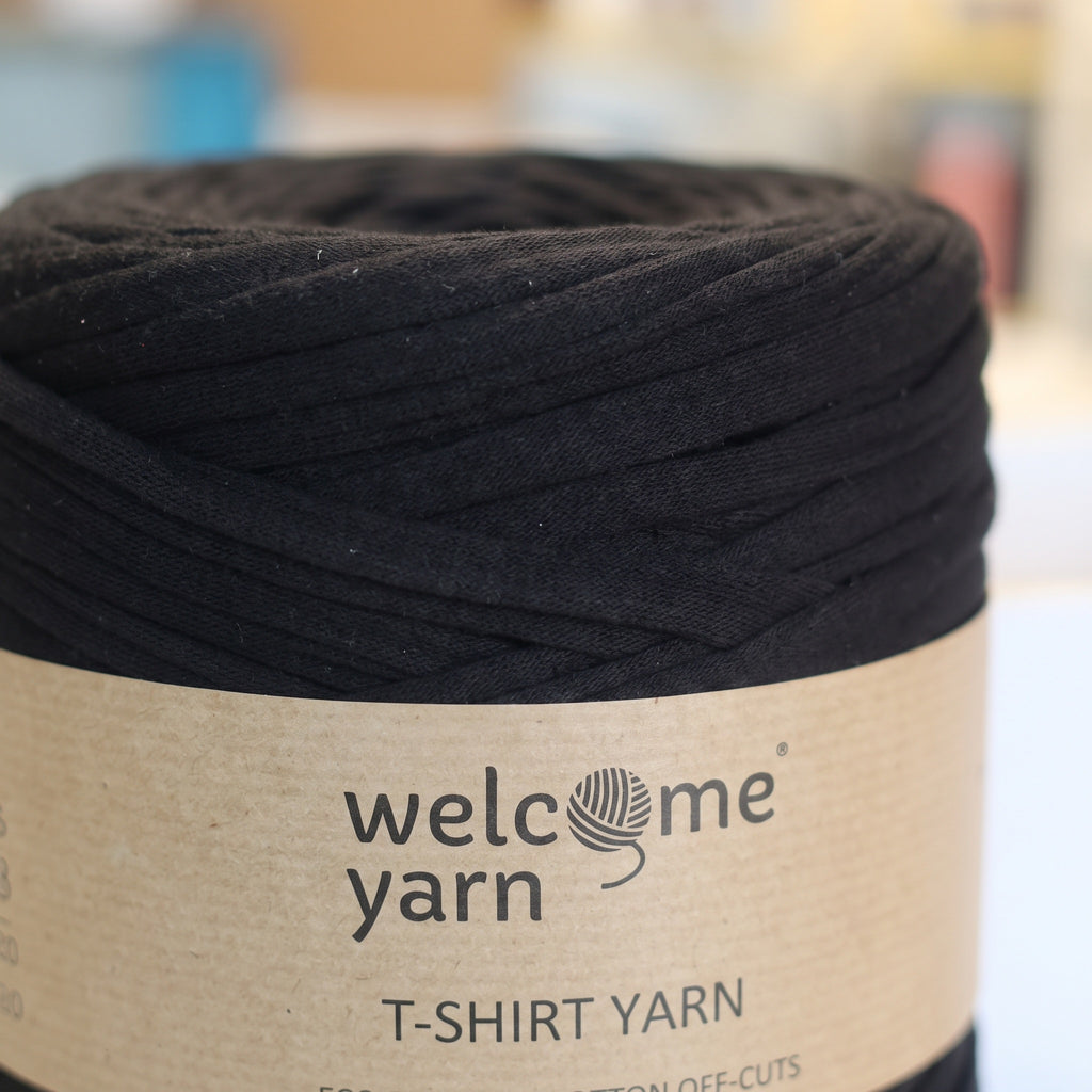 Fio de Malha / Trapilho Reciclado Preto Welcome Yarn (120m) – Made in Portugal