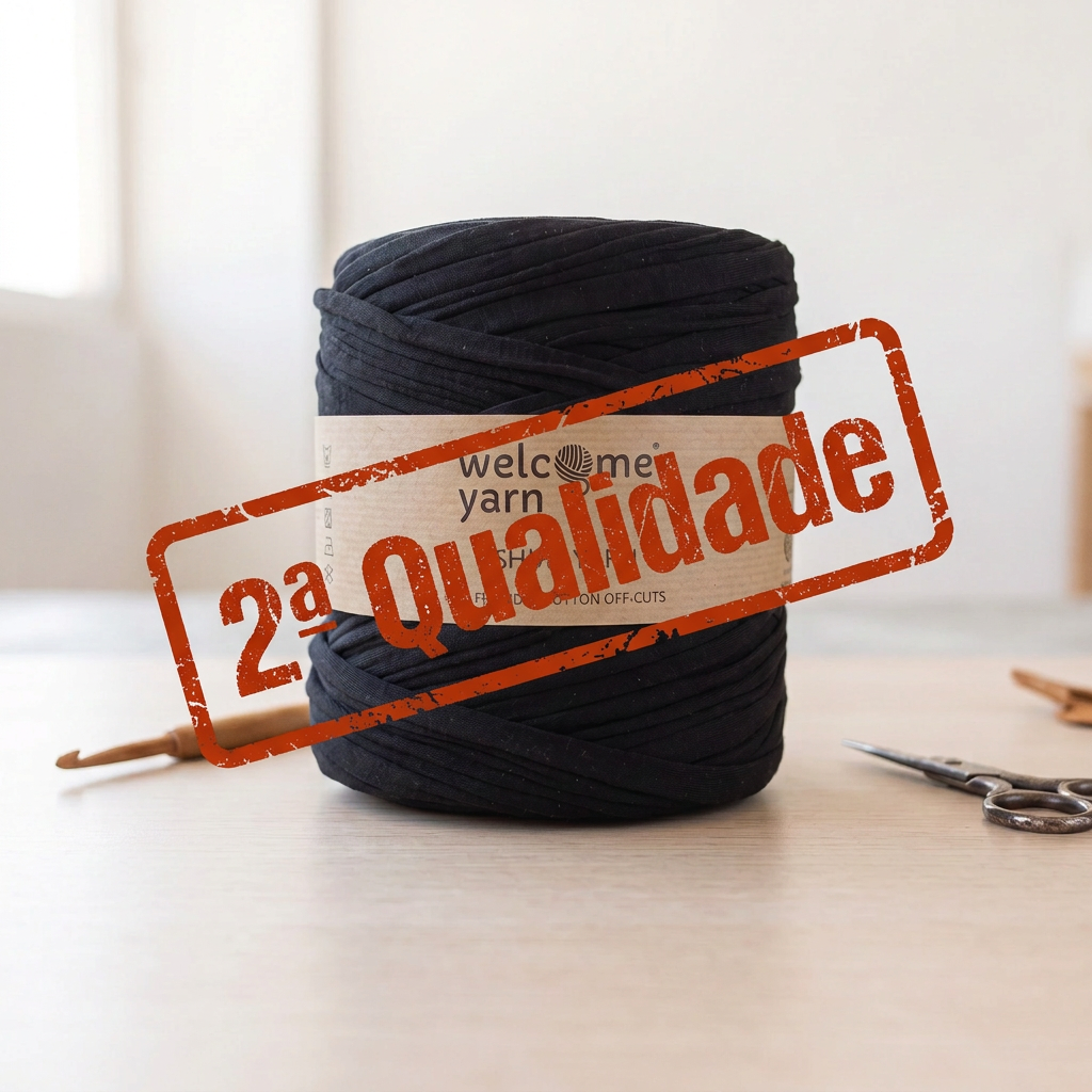 Fio de Malha / Trapilho Reciclado - 2ª Qualidade - Preto (120m) – Made in Portugal