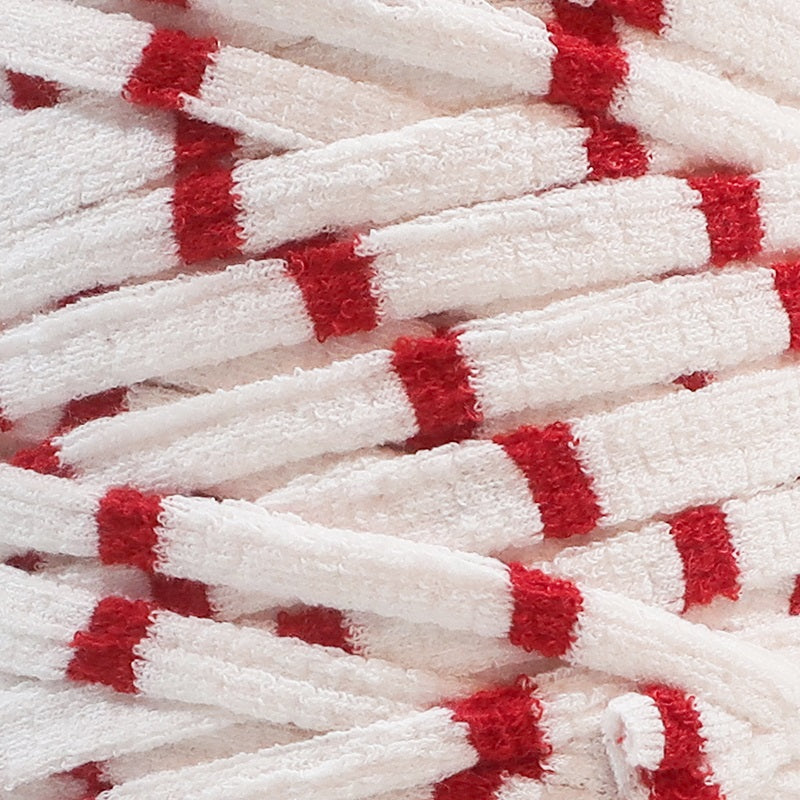 T-shirt Yarn Red White Stripes