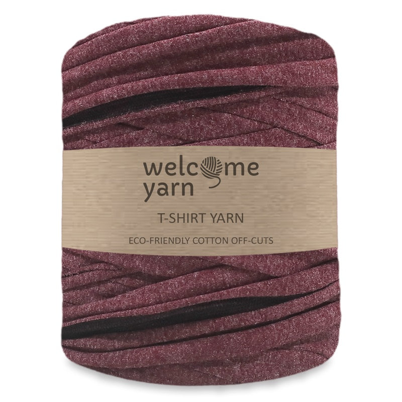 T-shirt Yarn Dark Red and Black