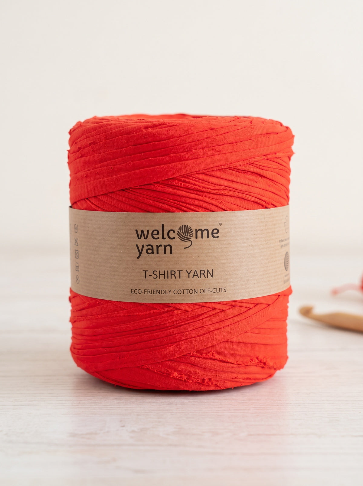 Trapilho Reciclado WelcomeYarn 120m – Vermelho Coral | Fio de Malha Made in Portugal