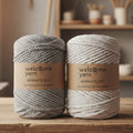 Barbante 3PLY 300g Pack2x - Cinza Claro + Cinza Médio