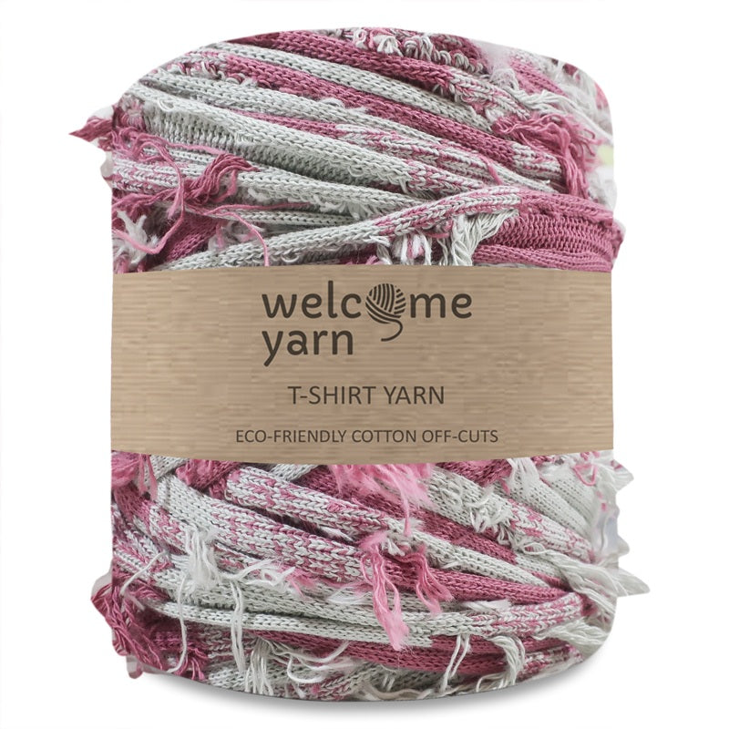 T-shirt Yarn Scruffy Pink Grey