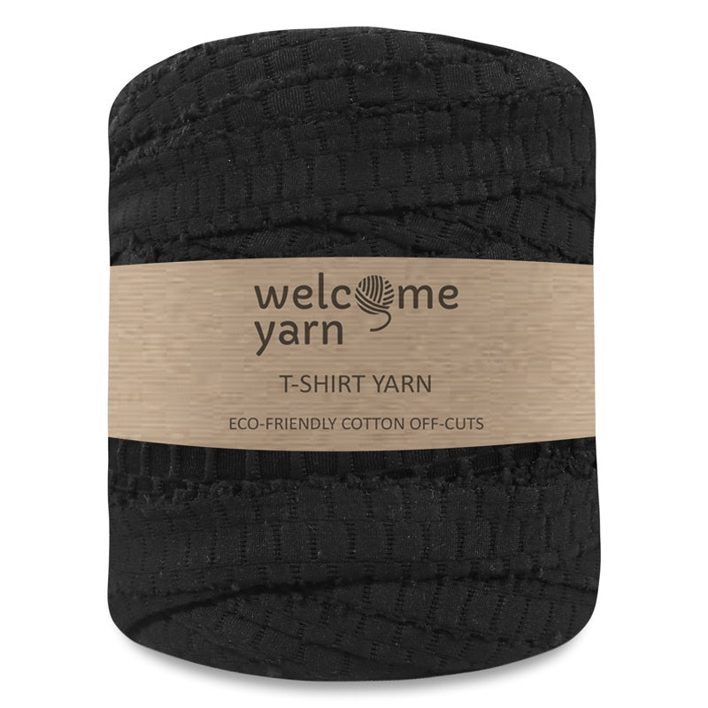 T-shirt Yarn Stretchy Black Stripes