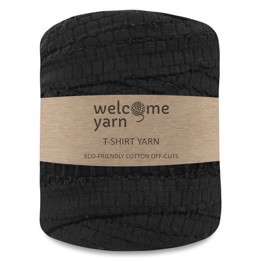 T-shirt Yarn Stretchy Black Stripes
