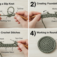 T-shirt en fil vert olive