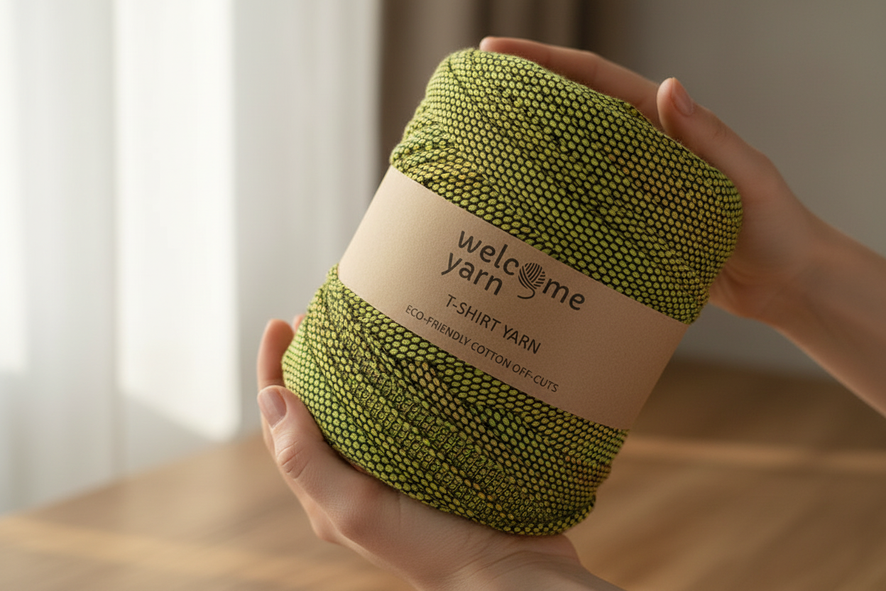 T-shirt com estampa verde em fio de algodão