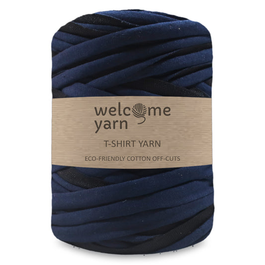 T-shirt Yarn Dark Blue Black - 2nd Quality