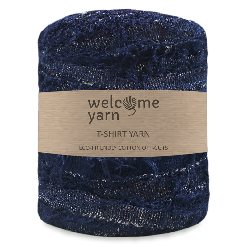 T-shirt Yarn Scruffy Blue and Grey