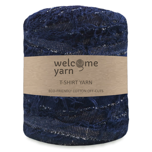 T-shirt Yarn Scruffy Blue and Grey