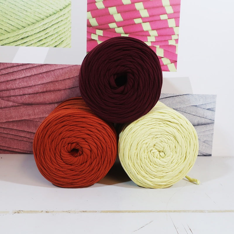 T-shirt Yarn Pack 3x - Bordeaux Orange Yellow