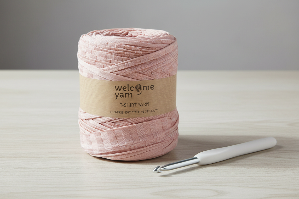 T-shirt Yarn Pink Stripes
