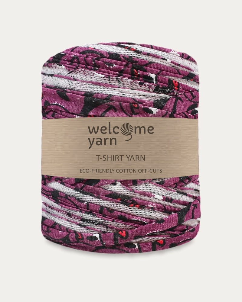 T-shirt Yarn Jam Purple Pattern