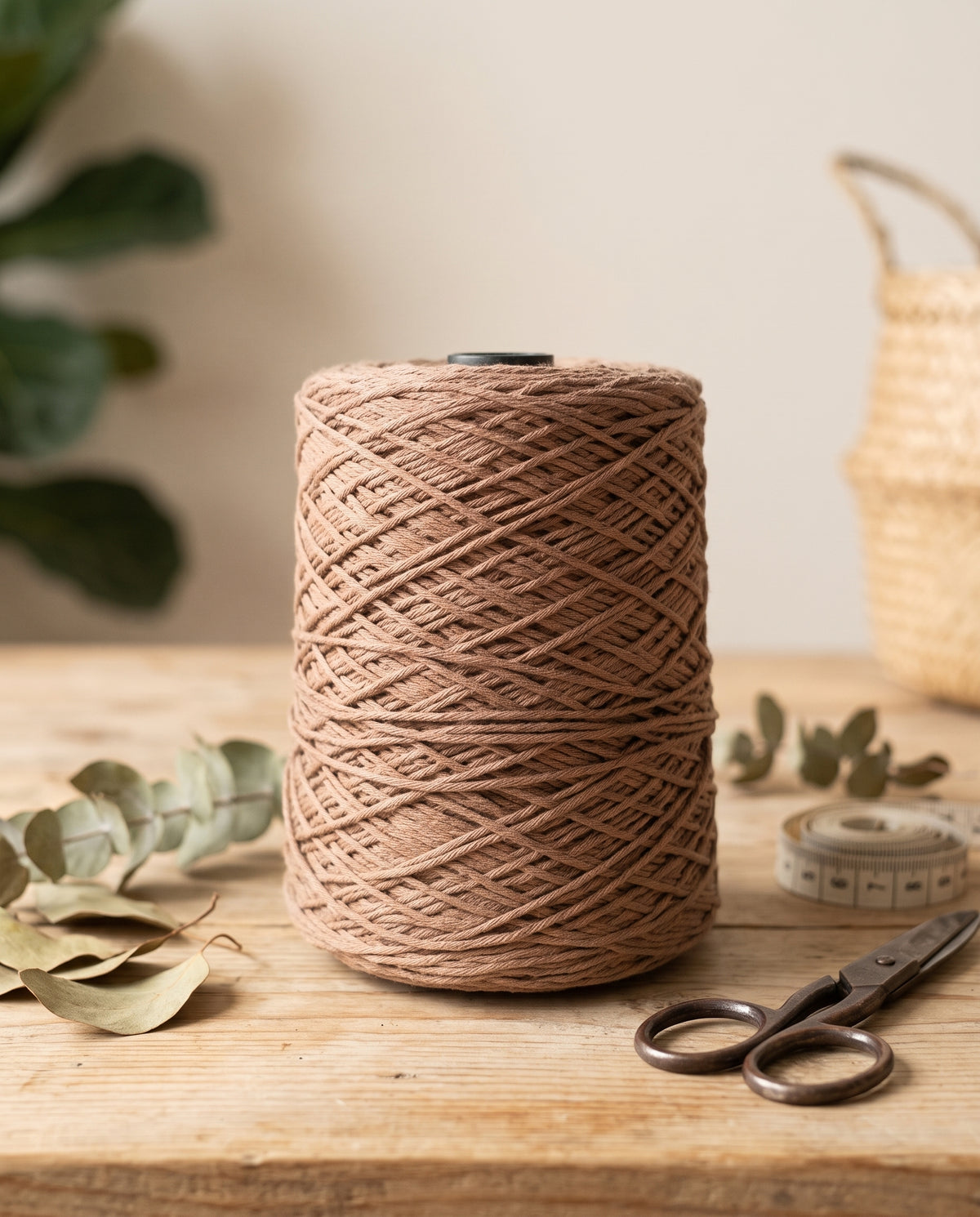 Fio Barbante XL WelcomeYarn 3mm (2.4 kg / ~960m) – Algodão Reciclado para Macramé, Croché e Tricô