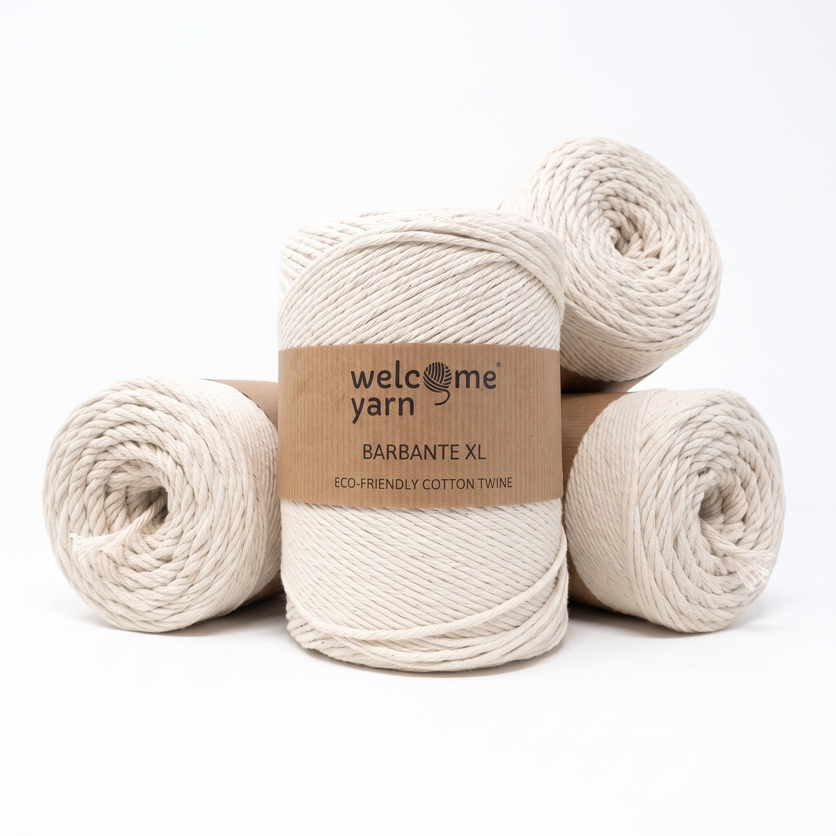Fio Barbante XL WelcomeYarn 500g – Algodão Reciclado para Macramé, Croché e Tricô