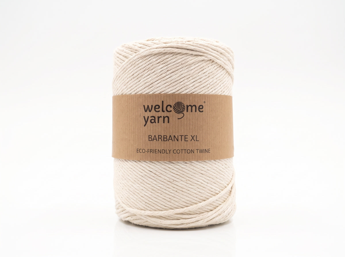 Fio Barbante XL WelcomeYarn 500g – Algodão Reciclado para Macramé, Croché e Tricô