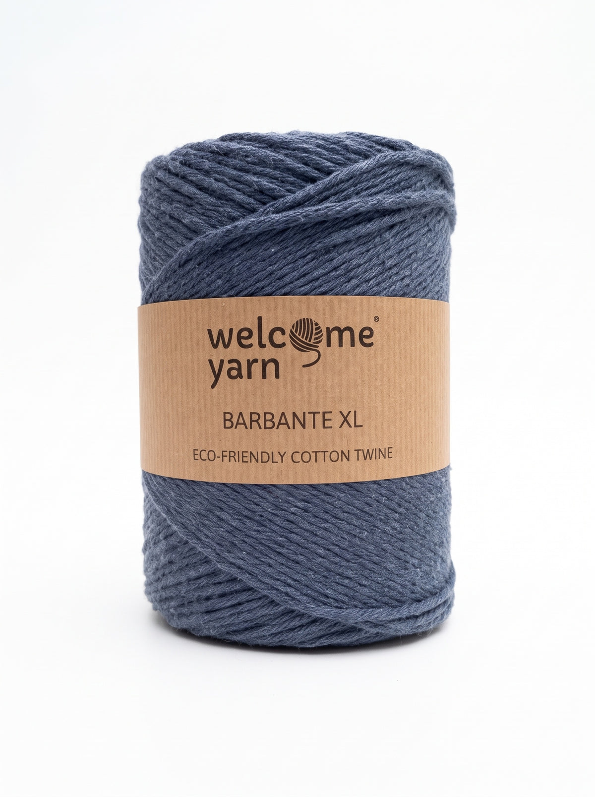Fio Barbante XL de Algodão Regenerado WelcomeYarn – Azul Ganga (3mm | 500g | 200m) | Fabricado em Portugal